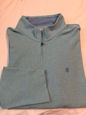 Izod Quarter-Zip Pullover in light blue
